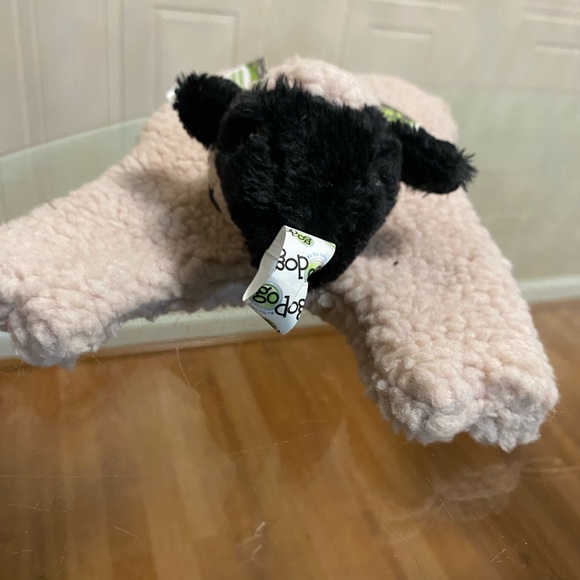 goDog Chew Guard  Technology Pink Sheep 14” Plush Dog Toy with Squeaker - Picture 6 of 8